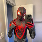 Fantasia Cosplay Homem Aranha Miles Morales Ps5 Adulto Top