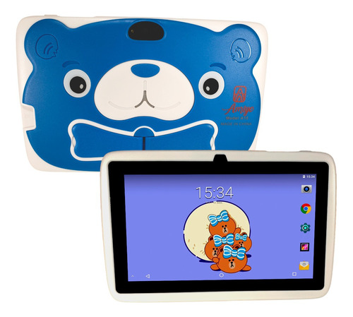 Tablet Infantil A15 De Osito Color Azul