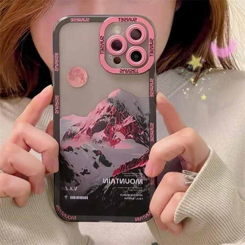 Funda Paisajes De Moda Lujo Para iPhone + Mica De Vidrio 9h