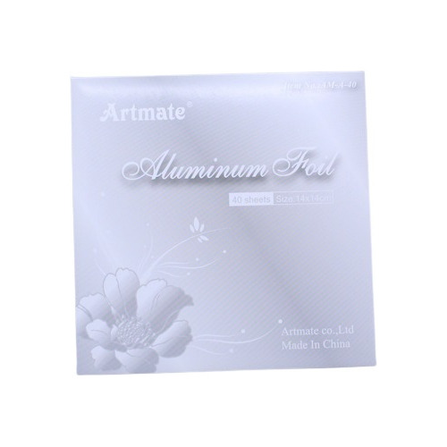 Lamina Aluminio  Artmate Plata A La Hoja  14x14 40hjs