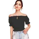 Blusa Campesina Para Mujer De Moda Casual #verbena