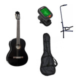 Yamaha C40bl Paquete Guitarra Acustica Atril Funda Afinador