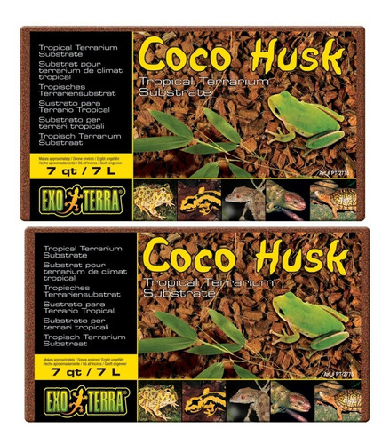 Sustrato Cáscara De Coco 500 Grs Reptiles Coco Husk 2pz