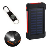 2 Usb Portas Banco De Energia Solar Impermeável 20000mah Red