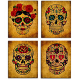 Decoraciones De Arte De Pared De Calavera De Azúcar, J...