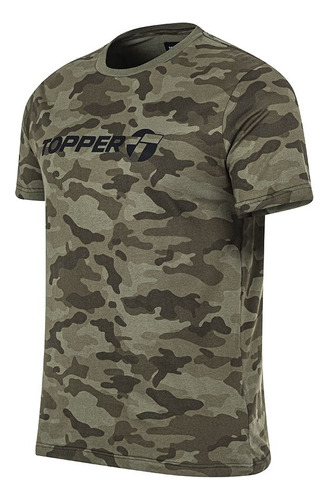 Remera Topper Brand Hombre Algodón Camuflada