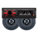 Combo Audio Car Estéreo + Parlantes 6 Pulgadas Bravox Gold