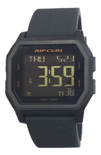 Relógio Rip Curl Atom Charcoal Digital A2701 Silicone Cor Da Correia Cinza-escuro Cor Do Bisel Cinza-escuro Cor Do Fundo Preto