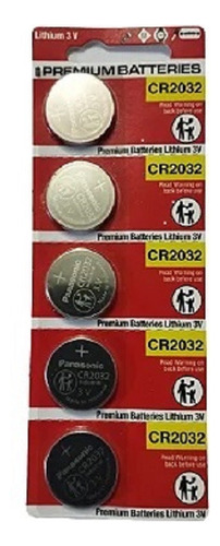 Bateria Lithium 3v Cr 2032 Panasonic,cartela Com 5 Uns
