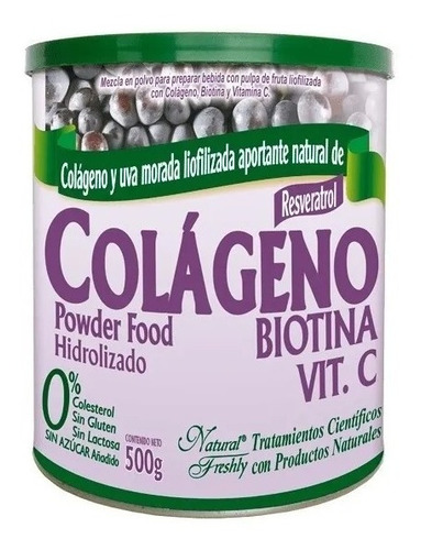 Colageno Hidrolizado Con Resveratrol Biotina 500 Gr