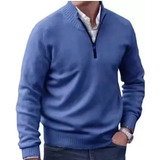 Jersey De Lana De Color Liso Para Hombre