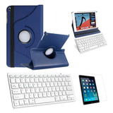 Capa/teclado/pel Para iPad 7a E 8a Geração 10.2  Azul