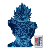 Lámpara Led 3d Acrílico Goku Kame Hame Hatouch 7colores