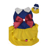 Fantasia Pet Carnaval Roupa De Cão Gato Branca De Neve