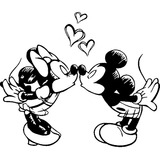 Sticker Calcomania Mickey Y Minnie Mouse Disney Decorativo