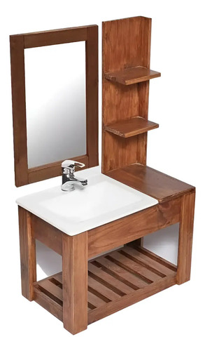 Combo Vanitory Colgante 70cm + Estante + Espejo Nórdico Moda | Envío gratis