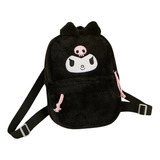 Mochila Kuromi Sanrio Felpa Escolar Kawaii