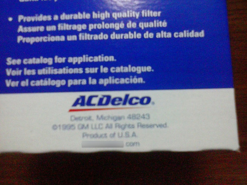 Filtro Aceite Pf47 Aveo/optra/corsa/chevy/mont. Ac Delco Usa Foto 3