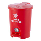 Caneca Plástica 4.5l Color Rojo Con Pedal Para Residuos 