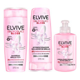 Elvive Glycolic Gloss Shampoo + Acondicionador + Crema