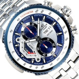 Relogio Edifice Ef558sg-1avudf Prata Fundo Azul Promocional