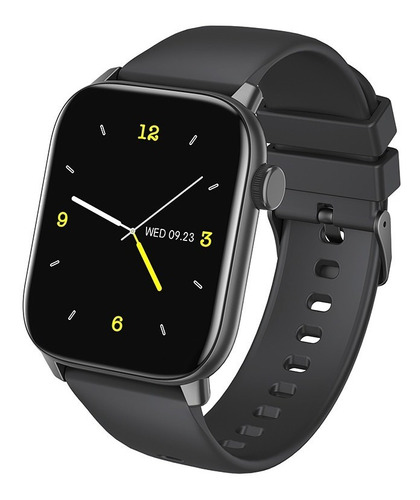 Reloj Inteligente Smartwatch A Prueba De Agua Bluetooth Hd Color De La Caja Celeste Color De La Correa Negro Color Del Bisel Negro