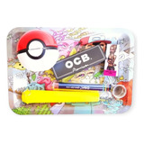 Kit Pokemon Picador Raw Ocb Lion Papel Filtro Bandeja Pipa 