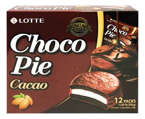 Lotte Choco Pie Cacao 12 Pzas 336g