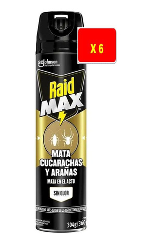 Mata Cucarachas Y Arañas _raid S/olor X 6 Unidades