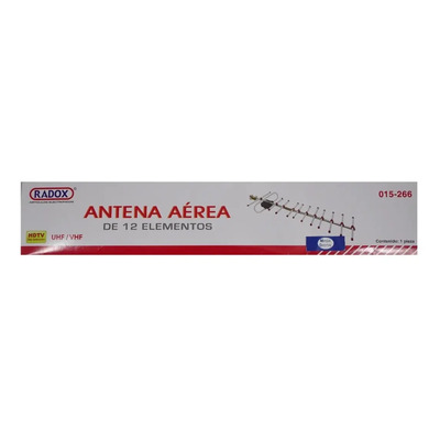 Antena Aérea Radox 015-266 HD UHF VHF Externo 12 Elementos Aluminio | MercadoLibre