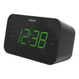 Radio Reloj Philips Alarma  Black  Bdstar3306