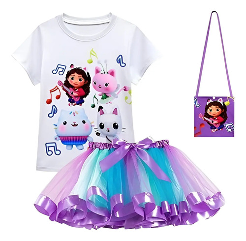 Gabby Dollhouse Vestido Disfraz Conjunto Disfraz Fantasía Fiesta De Cumpleaños