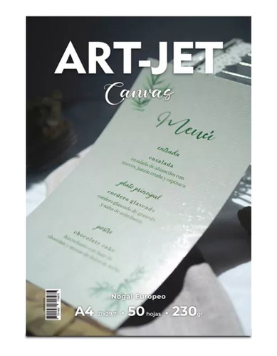 Papel Canvas Nogal Europeo 230g - Art-jet® - A4 - 50h