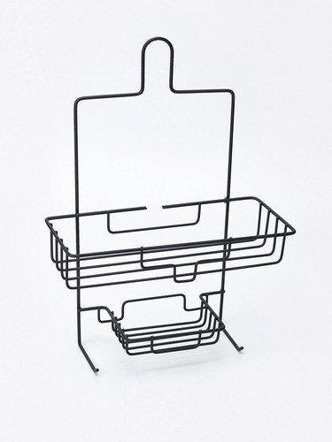 Organizador Ducha Repisa Baño Negro Mate Inoxidable Mediano