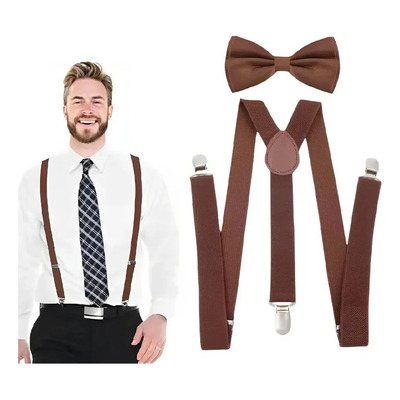 1pc Tirantes Para Adulto Pantalones Suspenders Ajustables Tirantes Marrón Tirantes Para Pantalones 100*2.5cm | MercadoLibre
