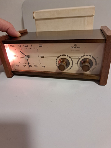 Vintage De Lujo Funcionando Radio Reloj Despertador Del 70 