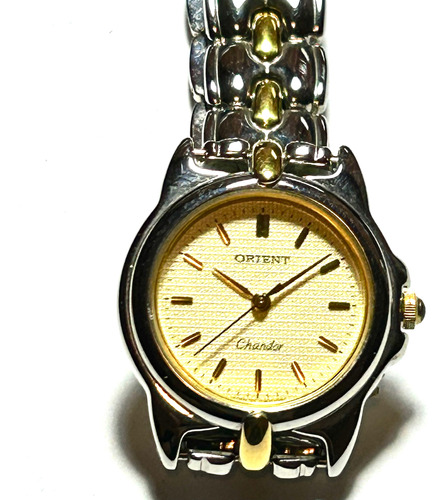 Reloj Orient Quartz Analógico Metálico Combinado Para Mujer