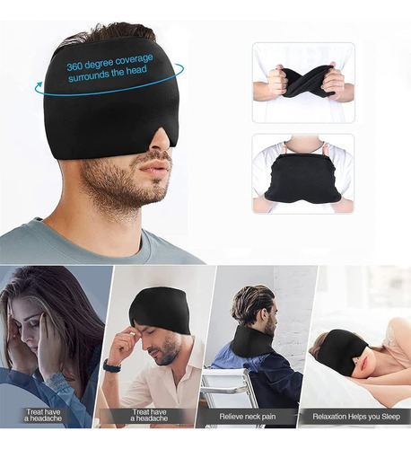  Gorro De Gel Alivio Dolor De Cabeza Migraña Ojos Frio Calor