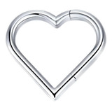 Clicker De Titanio 16g Argolla Piercing Corazón Daith