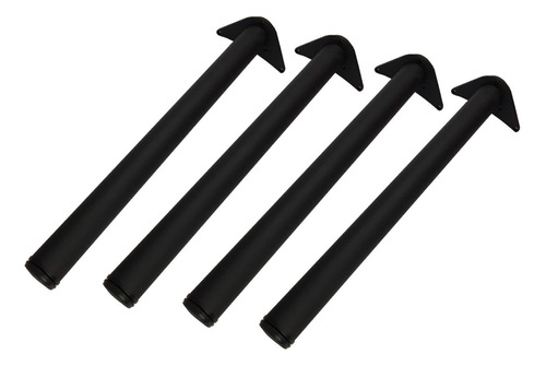 Patas Negras Redondas 71 Cm Para Barra Mesa Escritorio 4 Pzs