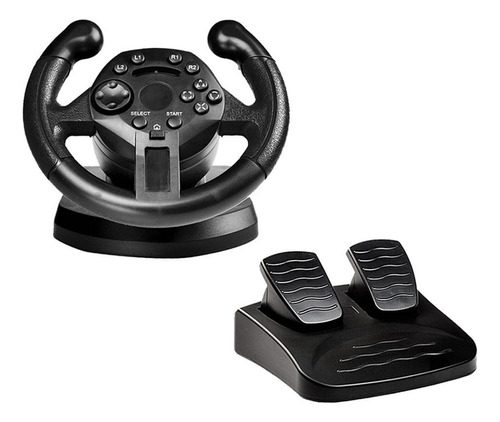 Jogo De Condução Racing Steering Wheel + Brake Pedais Usb