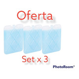 Set X 3 Pilas Gel Refrigerante Conserva Cadena Frio Camping