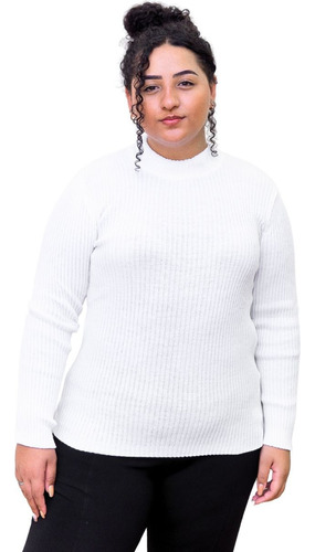 Blusa Cacharrel Plus Size Feminina Suéter De Frio Tricô Lã