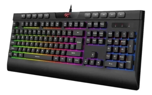 Teclado Gamer Gamenote Retroiluminado Rgb Usb Para Pc Negro