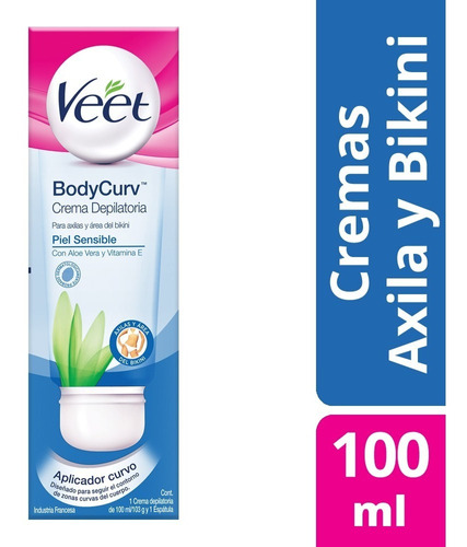 Veet Crema Depilatoria Axilas Y Bikini Piel Sensible 100 Ml