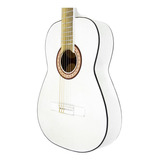 Guitarra Acústica Clásica Cuerdas De Nylon Cl1-blanco Color Blanco Orientación De La Mano Derecha