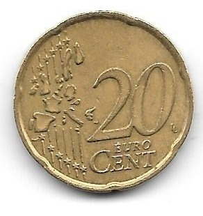 Moeda 20 Cent Euro Itália Ano 2003