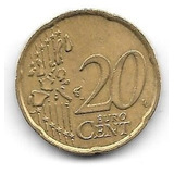 Moeda 20 Cent Euro Itália Ano 2003