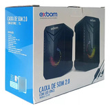 Caixa De Som 2.0 Usb Led Rgb P2 Pc, Notebook, Smartphone