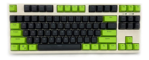 Teclas Toxic Keycaps Pbt Cherry 104 Ingles Negro Verde